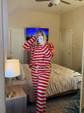 The Holly Set – Red & Ivory Striped Two-Piece Lounge Set