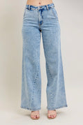 The Harper Jeans – Judy Blue High Waist Stone Wash Wide Leg Jeans